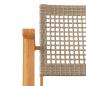 Preview: Gartenstühle 2 Stk. Beige Poly Rattan und Akazienholz