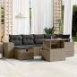 Preview: ARDEBO.de - 7-tlg. Garten-Sofagarnitur mit Kissen Grau Poly Rattan