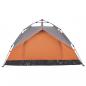 Preview: Kuppel-Campingzelt 3 Personen Grau und Orange Quick Release