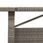 Preview: Gartentisch mit Glasplatte Grau 240x90x75 cm Poly Rattan