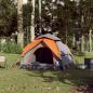 Preview: Kuppel-Campingzelt 4 Personen Grau und Orange Quick Release