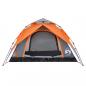 Preview: Kuppel-Campingzelt 4 Personen Grau und Orange Quick Release