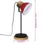 Preview: Schreibtischlampe 25 W Rot 17x17x50 cm E27