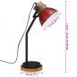 Preview: Schreibtischlampe 25 W Rot 18x18x60 cm E27