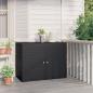 Preview: ARDEBO.de - Gartenschrank Schwarz 100x55,5x80 cm Poly Rattan