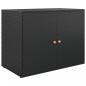 Preview: Gartenschrank Schwarz 100x55,5x80 cm Poly Rattan