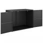 Preview: Gartenschrank Schwarz 100x55,5x80 cm Poly Rattan