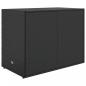 Preview: Gartenschrank Schwarz 100x55,5x80 cm Poly Rattan