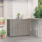 Preview: ARDEBO.de - Gartenschrank Grau 100x55,5x80 cm Poly Rattan