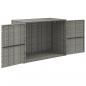 Preview: Gartenschrank Grau 100x55,5x80 cm Poly Rattan