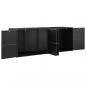 Preview: Gartenschrank Schwarz 198x55,5x80 cm Poly Rattan