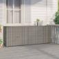 Preview: ARDEBO.de - Gartenschrank Grau 198x55,5x80 cm Poly Rattan