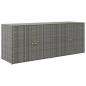 Preview: Gartenschrank Grau 198x55,5x80 cm Poly Rattan