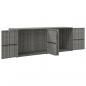 Preview: Gartenschrank Grau 198x55,5x80 cm Poly Rattan