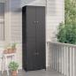 Preview: ARDEBO.de - Gartenschrank Schwarz 59x40x180 cm Poly Rattan