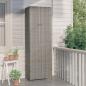 Preview: ARDEBO.de - Gartenschrank Grau 59x40x180 cm Poly Rattan