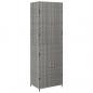 Preview: Gartenschrank Grau 59x40x180 cm Poly Rattan