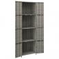 Preview: Gartenschrank Grau 59x40x180 cm Poly Rattan