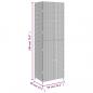 Preview: Gartenschrank Grau 59x40x180 cm Poly Rattan