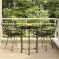 Preview: ARDEBO.de - 3-tlg. Garten-Essgruppe Schwarz Poly Rattan