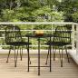 Preview: ARDEBO.de - 3-tlg. Garten-Essgruppe Schwarz Poly Rattan