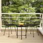 Preview: ARDEBO.de - 3-tlg. Garten-Essgruppe Schwarz Poly Rattan