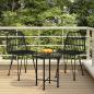 Preview: ARDEBO.de - 3-tlg. Garten-Essgruppe Schwarz Poly Rattan