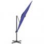 Preview: Ampelschirm mit Aluminium-Mast Azurblau 400x300 cm