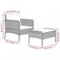 Preview: 2-tlg. Garten-Lounge-Set mit Kissen Schwarz Poly Rattan