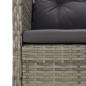 Preview: 2-tlg. Garten-Lounge-Set mit Kissen Grau Poly Rattan