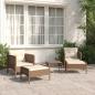 Preview: ARDEBO.de - 5-tlg. Garten-Lounge-Set mit Kissen Braun Poly Rattan