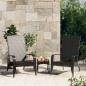 Preview: ARDEBO.de - Adirondack-Gartenstuhl Schwarz Poly Rattan