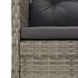 Preview: 5-tlg. Garten-Lounge-Set mit Kissen Grau Poly Rattan