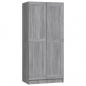 Preview: Kleiderschrank Grau Sonoma 82,5x51,5x180 cm Holzwerkstoff