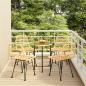 Preview: ARDEBO.de - 5-tlg. Garten-Essgruppe Poly Rattan