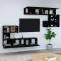 Preview: TV-Wandschrank Schwarz Holzwerkstoff