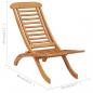 Preview: Gartenstuhl Klappbar 50x90x69 cm Massivholz Teak