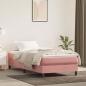 Preview: ARDEBO.de - Boxspringbett mit Matratze Rosa 80x200 cm Samt