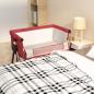 Preview: ARDEBO.de - Babybett mit Matratze Rot Leinenstoff