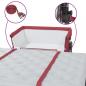 Preview: Babybett mit Matratze Rot Leinenstoff