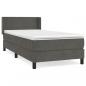 Preview: Boxspringbett mit Matratze Dunkelgrau 90x190 cm Samt