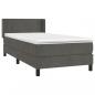 Preview: Boxspringbett mit Matratze Dunkelgrau 90x190 cm Samt