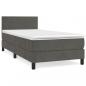 Preview: Boxspringbett mit Matratze Dunkelgrau 90x190 cm Samt