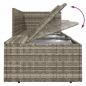 Preview: 4-tlg. Garten-Lounge-Set mit Kissen Grau Poly Rattan