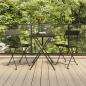 Preview: ARDEBO.de - 3-tlg. Bistro-Set Klappbar Schwarz Poly Rattan