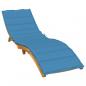 Preview: ARDEBO.de - Sonnenliegen-Auflage Melange Blau 200x70x4 cm Stoff