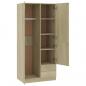 Preview: Kleiderschrank Sonoma-Eiche 80x52x180 cm Holzwerkstoff