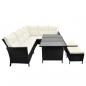 Preview: 4-tlg. Garten-Lounge-Set mit Auflagen Poly Rattan Schwarz