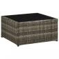 Preview: 4-tlg. Garten-Lounge-Set mit Kissen Poly Rattan Grau