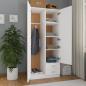 Preview: Kleiderschrank Weiß 80x52x180 cm Holzwerkstoff